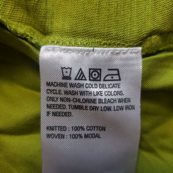 LOGO by Lori Goldstein Top Women's Sz M 3/4 Sleeve A-Line Green Casual Blouse - Picture 8 of 13